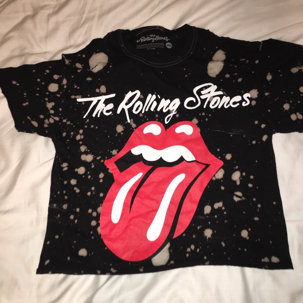 rolling stones cropped tee